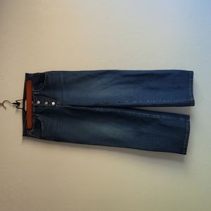 Levi Mile High Denim Jeans Cropped Wide Leg